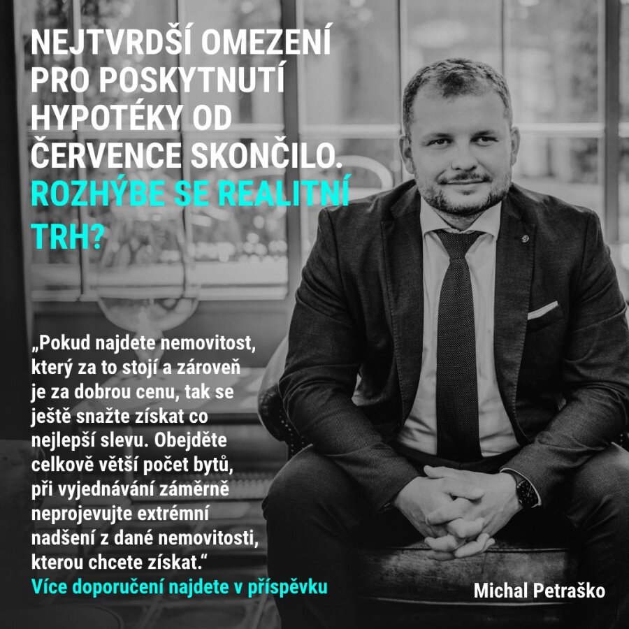 NEJTVRDŠÍ OMEZENÍ PRO POSKYTNUTÍ HYPOTÉKY OD ČERVENCE SKONČILO.